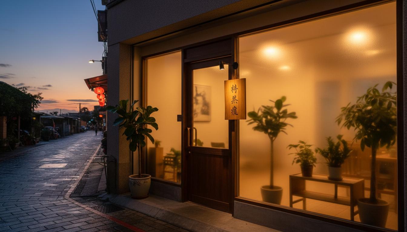 黃昏時分養護空間散發著溫暖的光芒